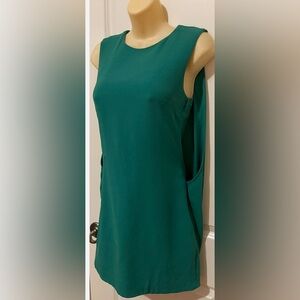 KENZO PARIS Vintage Green Sheath Sleeveless Dress